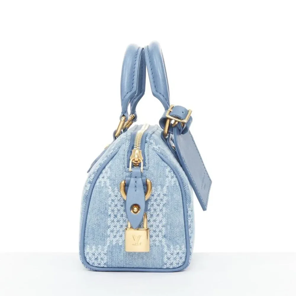 Louis Vuitton Speedy Bandouliere denim Damier jacquard bag